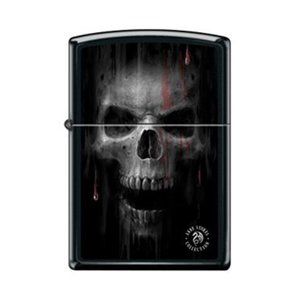 Zippo Collectible - Blurred Skull - Anne Stokes - Black Matte